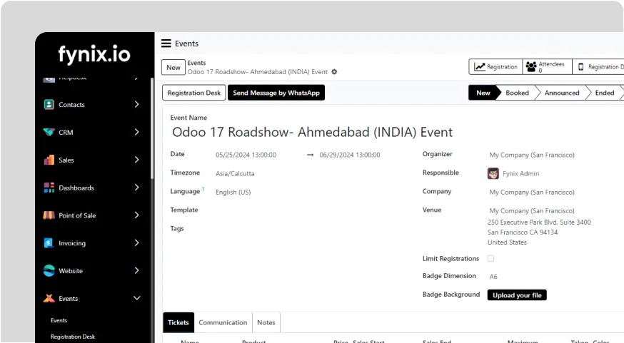 event booking